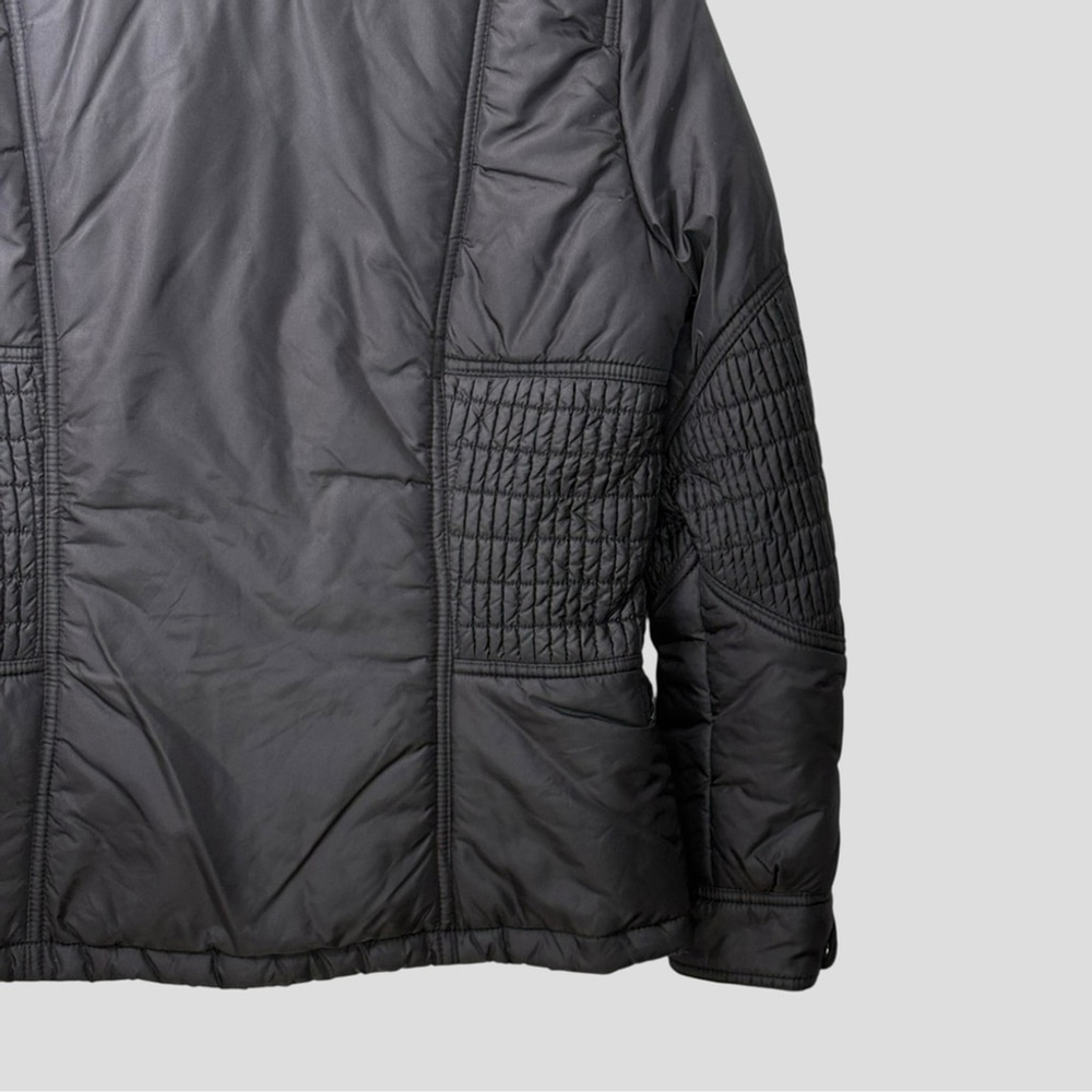Tommy Hilfiger Black Nylon Puffer Jacket Women's M Zip Front Y2K Modular Basic - Picture 7 of 15